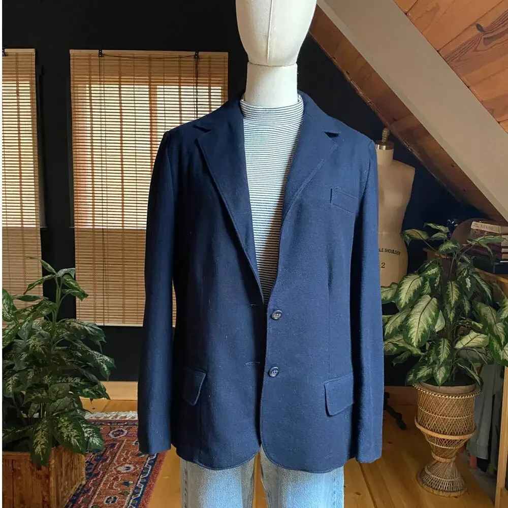 Vintage blazer slim navy blue